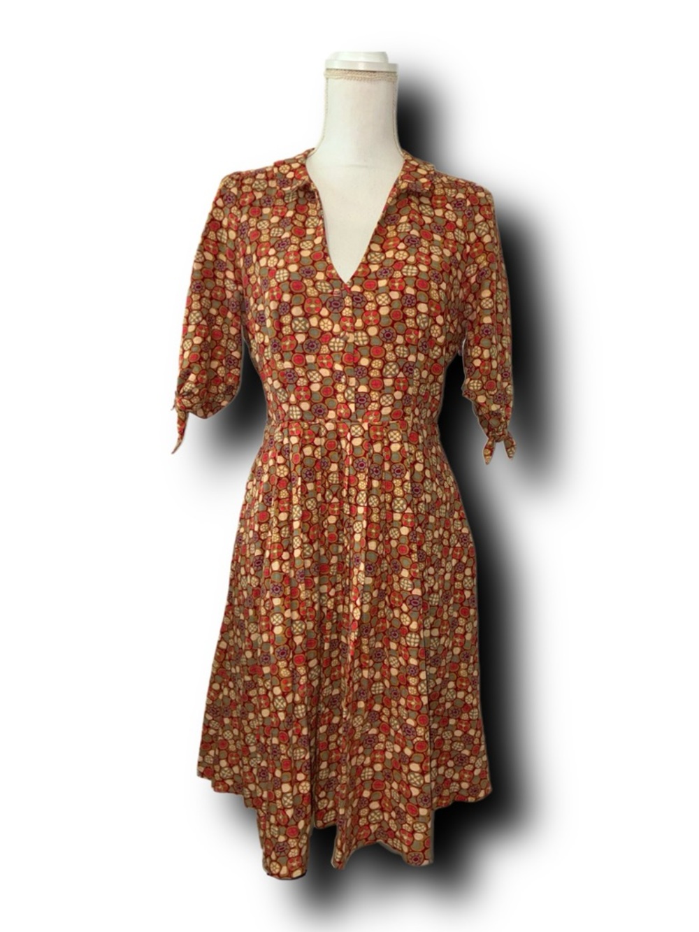 Anthropologie Edme & Esyllte Sugar-Coated 100% Cotton Shirt Dress Vintage Vibes